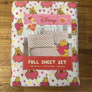 Winnie the Pooh Valentines’ FULL Sheet Set Hearts